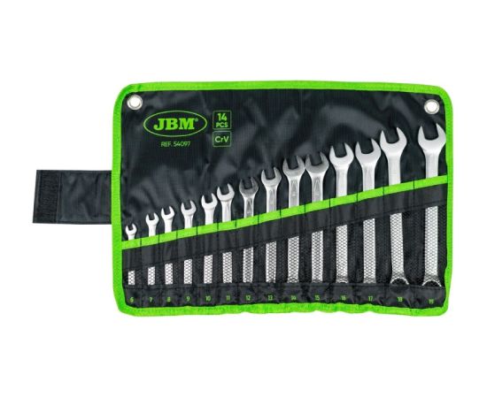 Kombinēto atslēgu komplekts 6 19mm 14gab., JBM