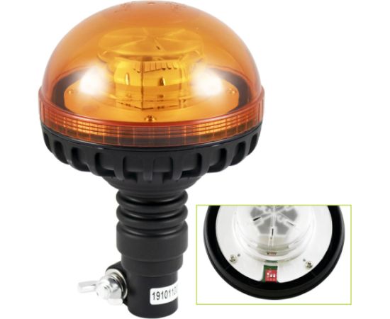 Signāl lampa LED 12 24V ar elastīgu stiprinājumu, JBM
