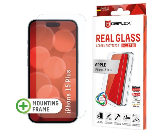 Apple iPhone 15 Plus Real 2D Glass + Case By Displex Transparent