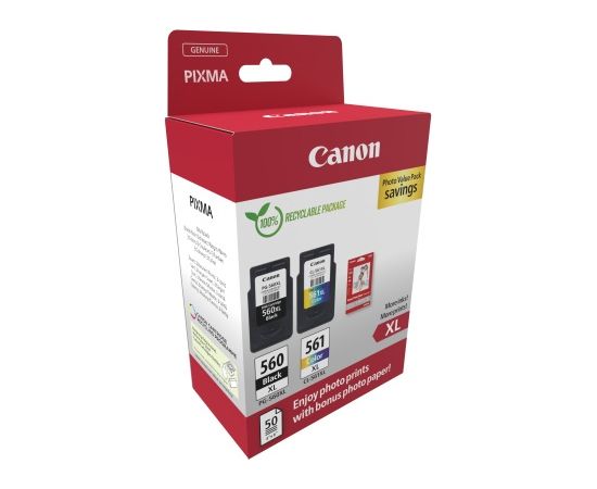Canon CRG PG-560XL/CL-561XL (3712C008) Ink Cartridge Multipack, BK/CMY