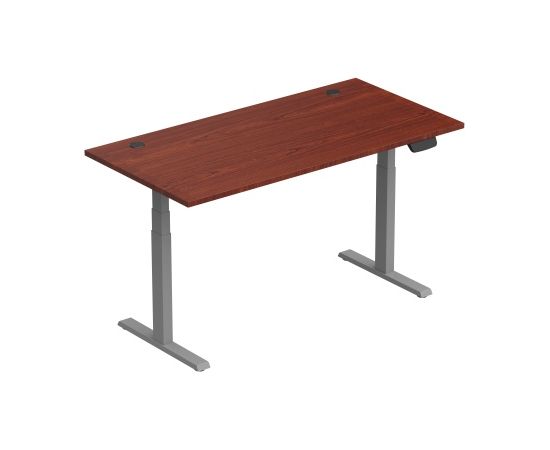 Adjustable Height Table Up Up Thor Gray, Table top L Dark Walnut