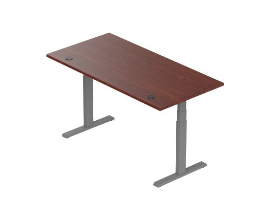 Adjustable Height Table Up Up Thor Gray, Table top L Dark Walnut