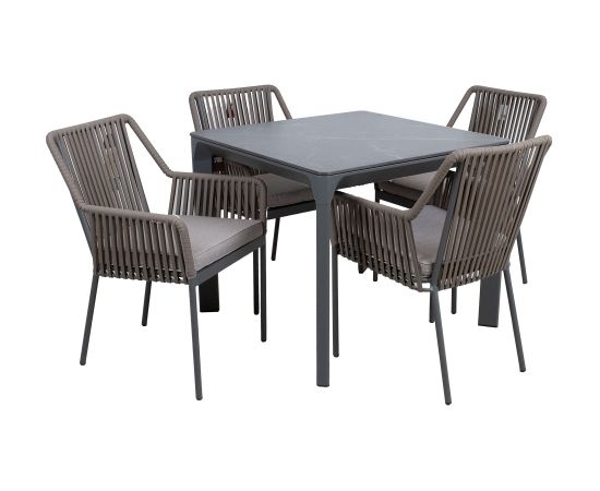 Garden furniture set CARVES table and 4 chairs