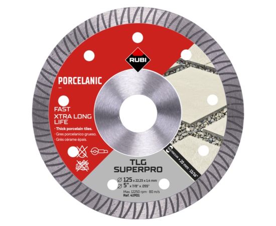 Dimanta griešanas disks Rubi TLG 125 EXT SUPERPRO; 125 mm