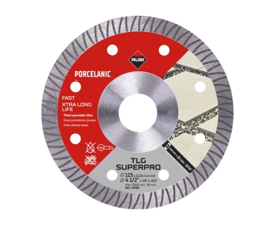 Dimanta griešanas disks Rubi TLG 115 EXT SUPERPRO; 115 mm