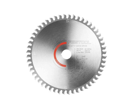Griešanas disks laminātam Festool HW 205766; 168x20 mm; Z52