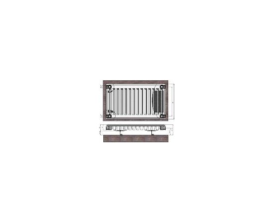 Radiators 11x400x2000 sānu piesl. Termolux Tērauda Radiatori