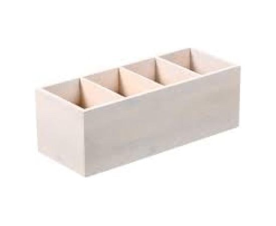 PIEDERUMU STATĪVS -ORGANIZATORS 35x12x14CM, BEICĒTI BALTS, BAMBUSS, FSC, Kesper