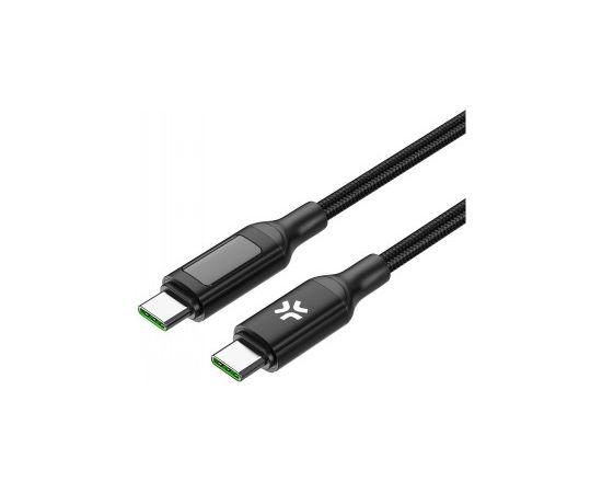 CELLY USBCUSBC100WLED - USB-C TO USB-C CABLE 100W PD WITH LED DISPLAY