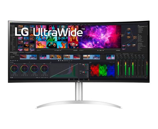 LG 40WP95XP-W, gaming monitor - 39.7 - black/white, curved, HDMI, DisplayPort, USB-C, Free-Sync, HDR10