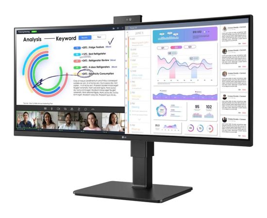 LG 34BQ77QC-B, LED monitor - 34 - black, WQHD, IPS, HDMI, DisplayPort, USB-C