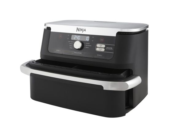 Ninja AF500EU fryer Double 10.4 L Stand-alone 2470 W Hot air fryer Black, Stainless steel