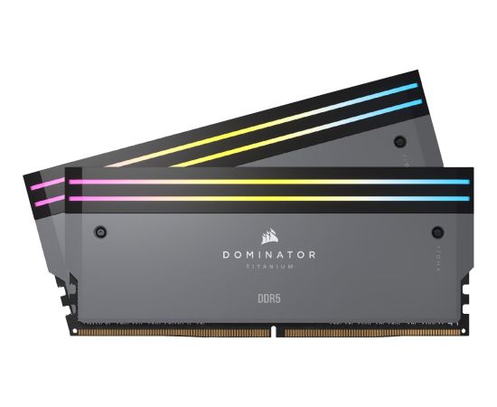 Corsair DDR5 - 64GB - 6000 - CL - 30 (2x 32 GB) dual kit, RAM (gray, CMP64GX5M2B6000Z30, Dominator Titanium, AMD EXPO)