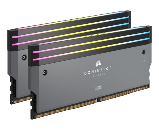 Corsair DDR5 - 64GB - 6000 - CL - 30 (2x 32 GB) dual kit, RAM (gray, CMP64GX5M2B6000Z30, Dominator Titanium, AMD EXPO)