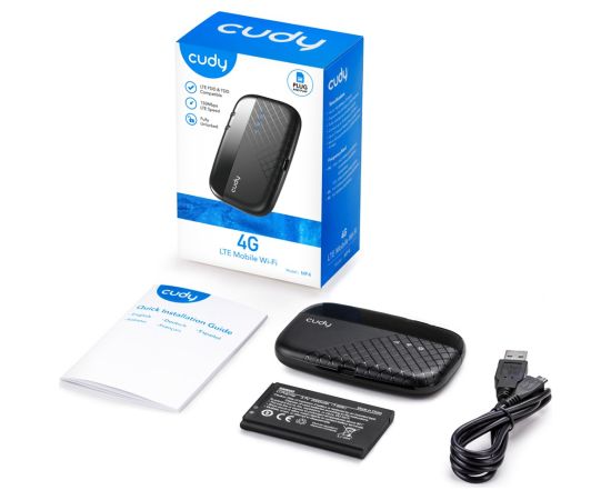 Cudy MF4 wireless router Single-band (2.4 GHz) 4G Black