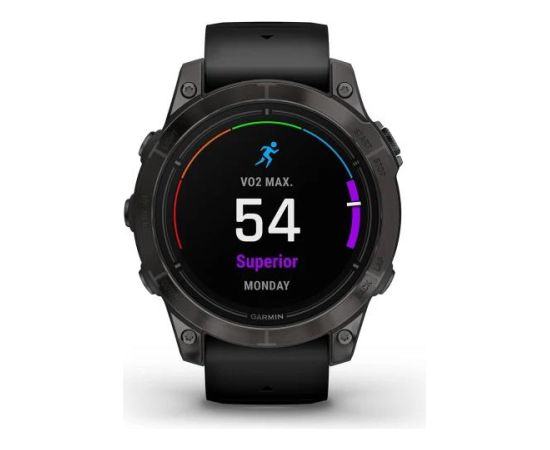 GARMIN epix Pro (Gen 2) Sapphire, 47 mm Carbon Gray DLC titanium Titanium with Black Band