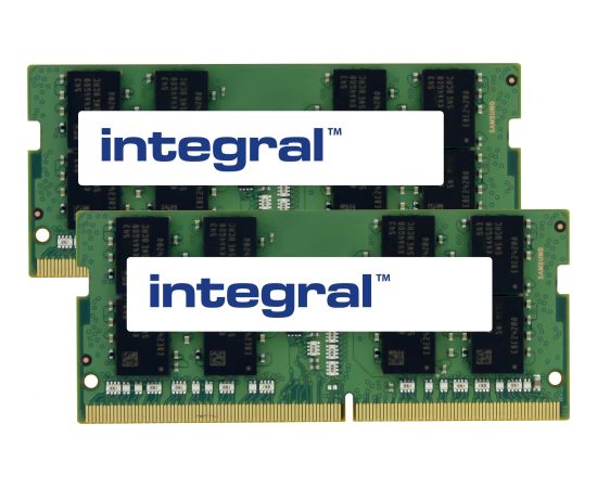 Integral 32GB (2X16GB) LAPTOP RAM MODULE KIT DDR4 2133MHZ PC4-17000 UNBUFFERED NON-ECC SODIMM 1.2V 1GX8 CL15, 32 GB, 2 x 16 GB, DDR4, 2133 MHz, 260-pin SO-DIMM