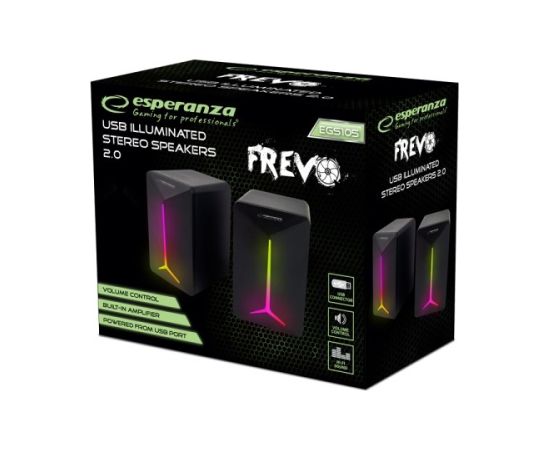 ESPERANZA USB SPEAKERS 2.0 LED RAINBOW FREVO EGS105