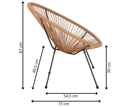 Dārza krēsls Springos GF0084 72 X 82 X 85 CM