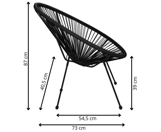 Dārza krēsls Springos GF0085  72 X 82 X 85 CM