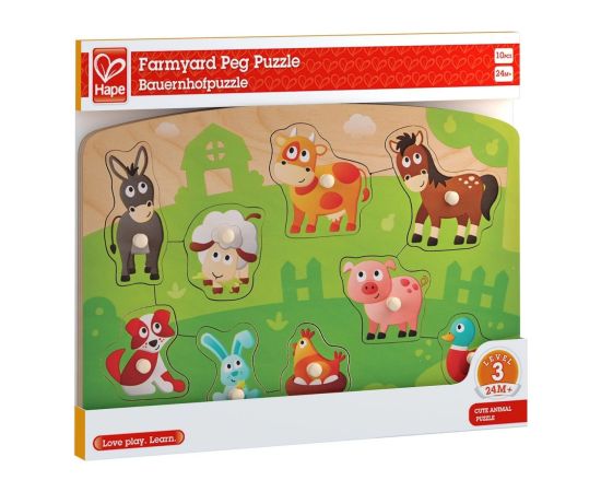 HAPE Farmyard Peg Puzzle,  E1408A