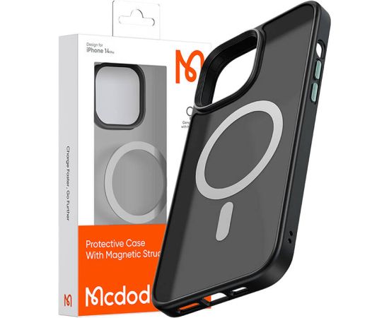 Magnetic case McDodo Crystal for iPhone 14 Pro Max (black)