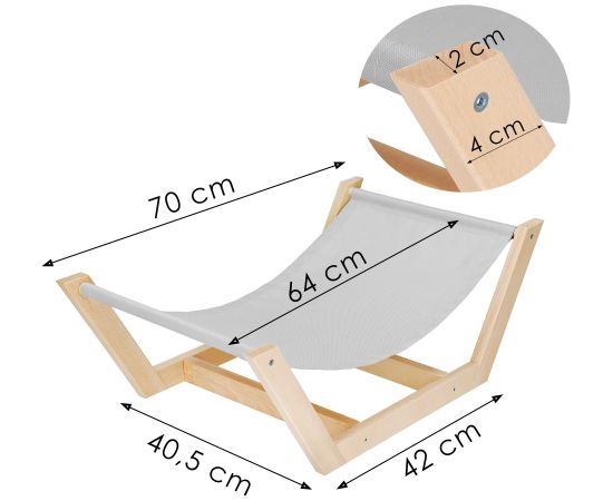 Suņu gulta Springos DB0001 70x40 cm