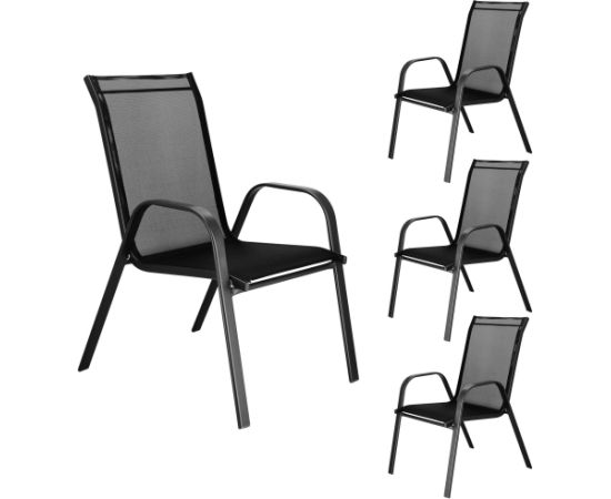 Садовый стул Springos GF0071 73 X 55.5 X 93 см, чёрный