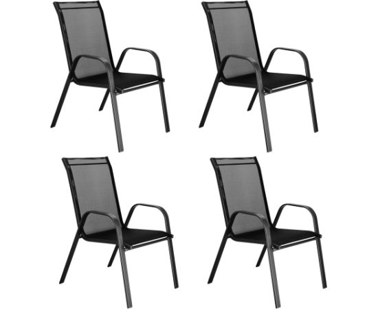 Садовый стул Springos GF0071 73 X 55.5 X 93 см, чёрный