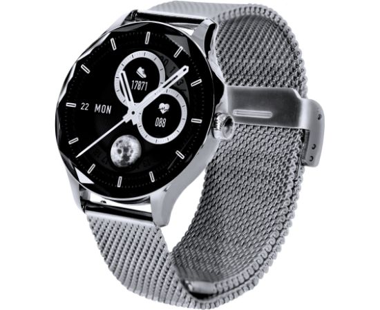 Garett Smartwatch Viva Silver steel Viedpulkstenis AMOLED / IP67 / Find your phone / Music playback control