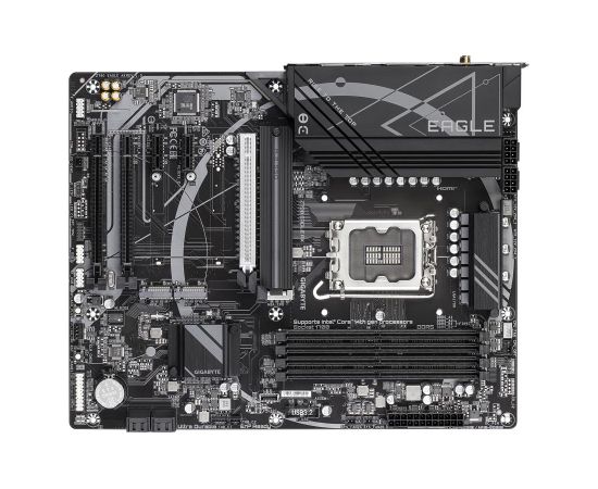 Mainboard GIGABYTE Intel Z790 LGA1700 ATX Memory DDR5 Memory slots 4 2xPCI-Express 3.0 1x 1xPCI-Express 3.0 16x 1xPCI-Express 4.0 16x 1xPCI-Express 5.0 16x 3xM.2 1xHDMI 1xDisplayPort 2xUSB 2.0 5xUSB 3.2 1xUSB-C 1xPS/2 1xRJ45 3xAudio port Z790EAGLEAX