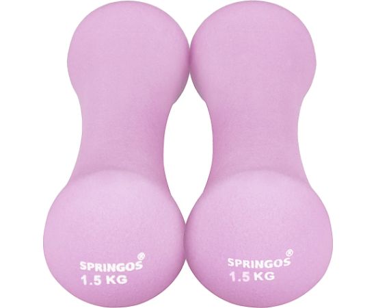 Neoprēna hanteles Springos FA1039 2 x1,5kg