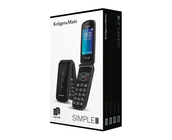 Kruger&matz MaxCKruger & Matz Phone for seniors KM0929 7,11 cm (2,8") 108,5 g Black