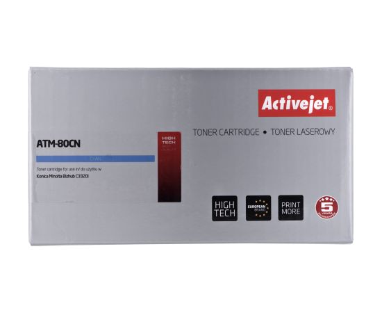 Activejet ATM-80CN toner (replacement for Konica Minolta TNP80C; Supreme; 9000 pages; blue)