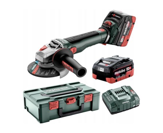 Leņķa slīpmašīna Metabo WVB 18 LT BL 11-125 Quick; 18 V; 2x5,5 Ah akum.