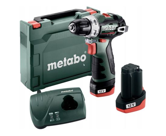 Urbjmašīna-skrūvgriezis Metabo PowerMaxx BS BL; 12 V; 2x2,0 Ah akum.