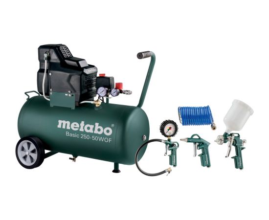 Kompresors Metabo Basic 250-50 W OF Set; 1500 W Gaisa kompresors