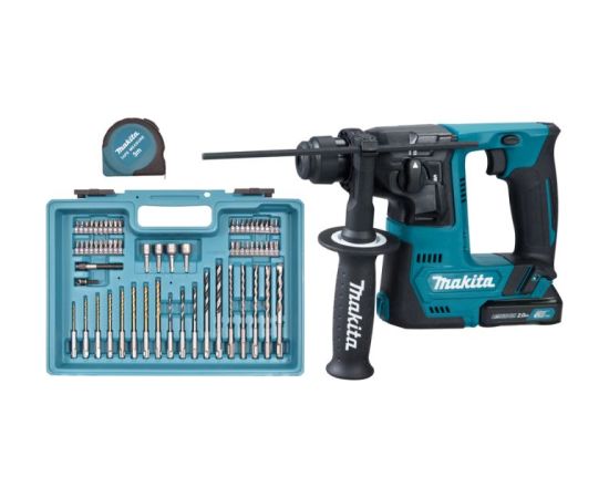 Akumulatora perforators Makita HR140DWAE1; 1,0 J; SDS-plus; 12 V; 2x2,0 Ah akum.