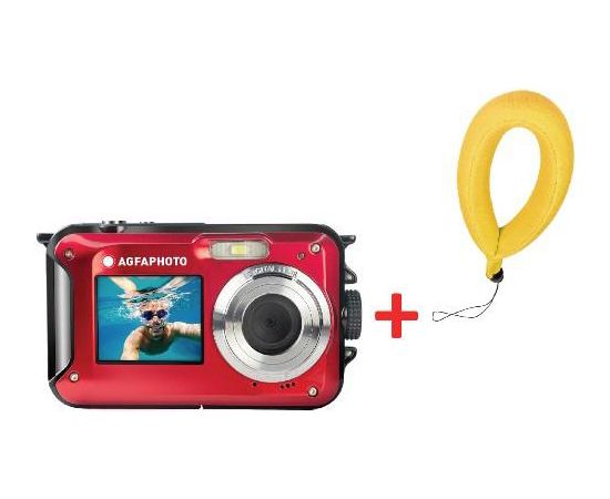 Agfaphoto AGFA WP8000 Red + 2nd Battery + Floatable Strap