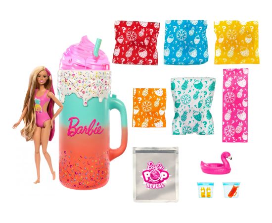 Lalka Barbie Mattel Pop Reveal Zestaw prezentowy Tropikalne smoothie HRK57