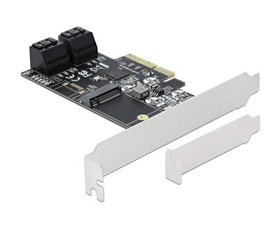 DeLOCK 4P SATA & 1Slot M.2 PCIe x4 -LP