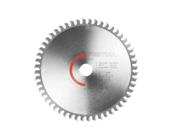 Griešanas disks laminātam Festool HW 205554; 160x20 mm; Z52