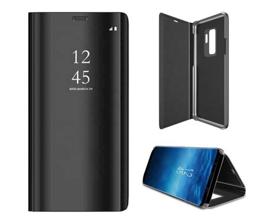 Mocco Clear View Cover Case Grāmatveida Maks Telefonam Samsung Galaxy A15 4G / A15 5G Melns