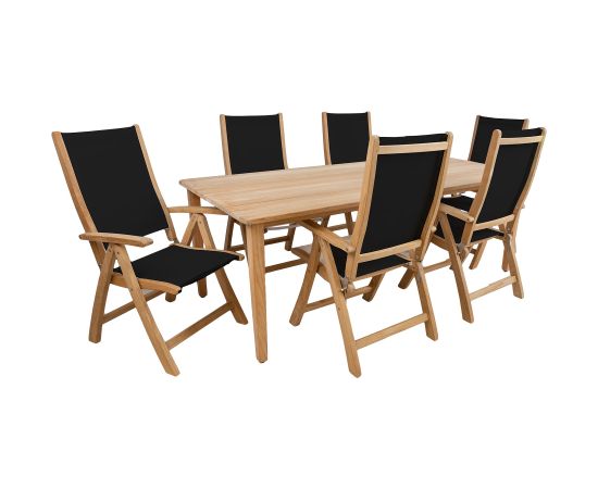 Dining set MALDIVEwith 6 foldable chairs