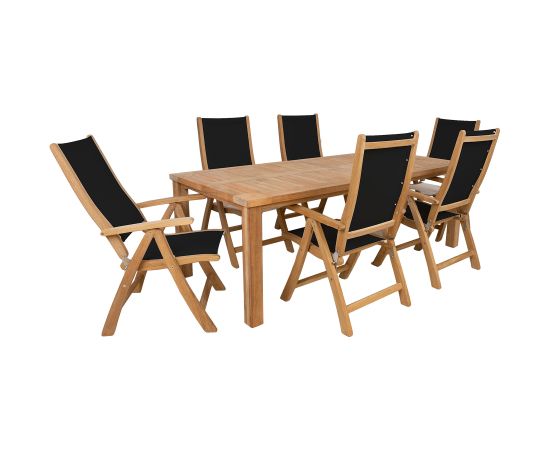 Dining set BALI with 6 chairs Dārza mēbeļu komplekti