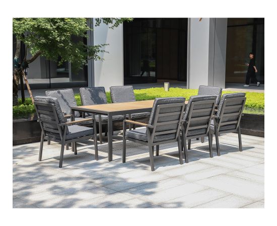 Garden furniture set PARKER table and 8 chairs