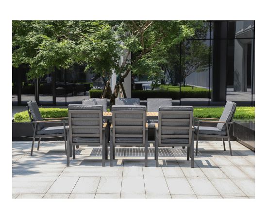 Garden furniture set PARKER table and 8 chairs