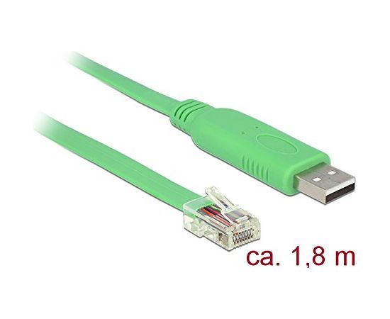 DeLOCK USB2.0 Adapt.>1x RS-232 RJ45 - USB 2.0 Type A St-St.