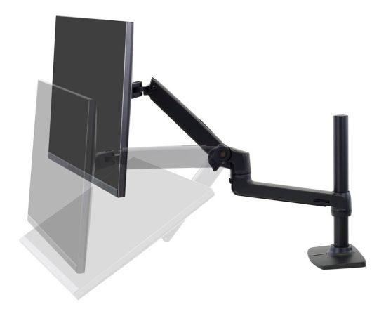 Ergotron LX Monitor Arm with High Column Monitor Mount (black)