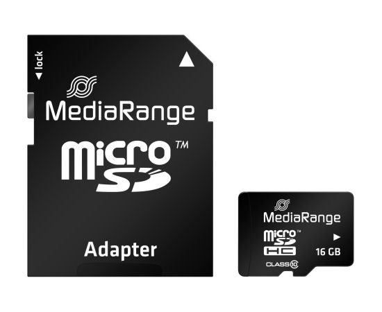 MEMORY MICRO SDHC 16GB C10/W/ADAPTER MR958 MEDIARANGE